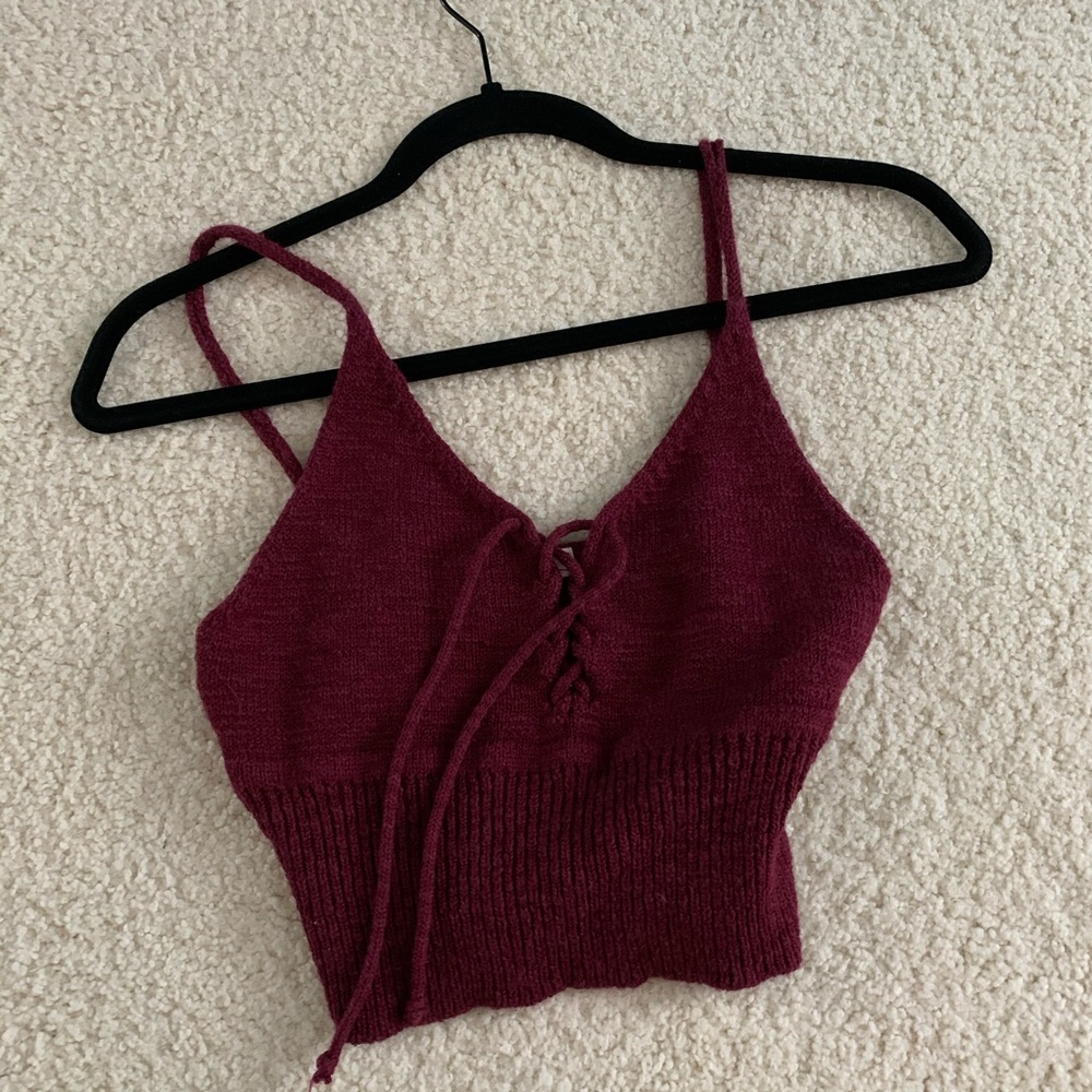 Maroon crop top